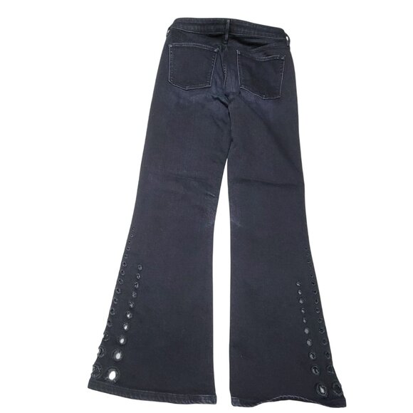 3X1 NYC Jeans Womens Size 26 Boot Cut Mid Rise Black Denim Pants - Picture 3 of 6